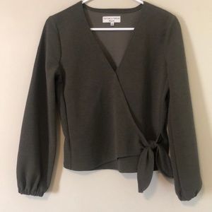 Madewell wrap front top